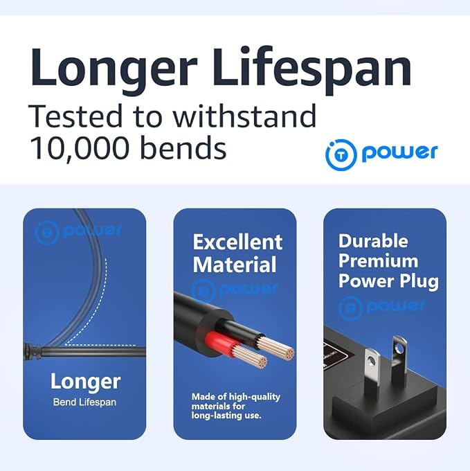 T-Power 6.6 ft Long Ac Dc Adapter - Image 4
