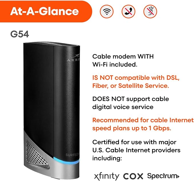 ARRIS - Cable Modem Router Combo - Fast DOCSIS 3.1 Multi-Gigabit & BE 18000 - Image 5