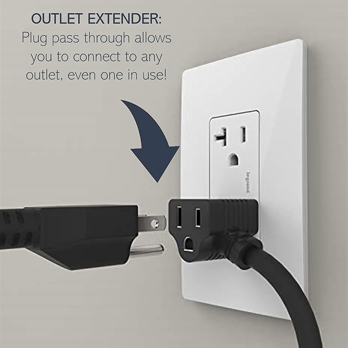 Legrand Wiremold RD2WH radiant Furniture Power Center, Recessed Power Strip, 2 Outlets, 6 Foot Cord, White