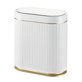 Bathroom Trash Can with Lid Automatic 2 Gallon Motion Sensor Garbage Bin, 7.5 Liter Smart Trash Bin Bathroom Decor, Plastic Garbage Can, Narrow Trash Can for Bedroom, Office, Living Room