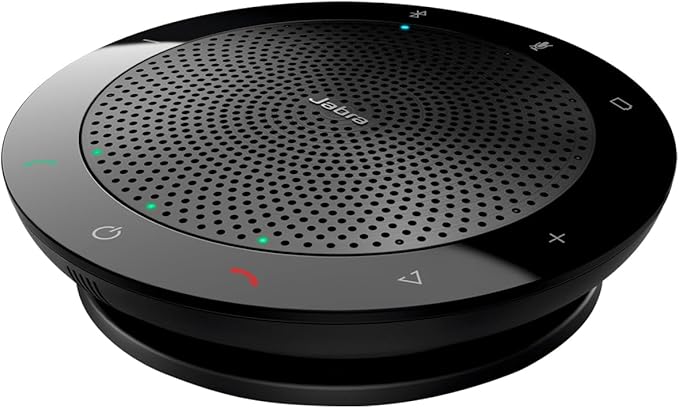 Jabra Speak 510 (2025 Edition) Portable Wireless Bluetooth Speaker with Link 370 USB Adapter for Meetings and Calls with Crystal-Clear Sound, Works with Microsoft Teams, Black