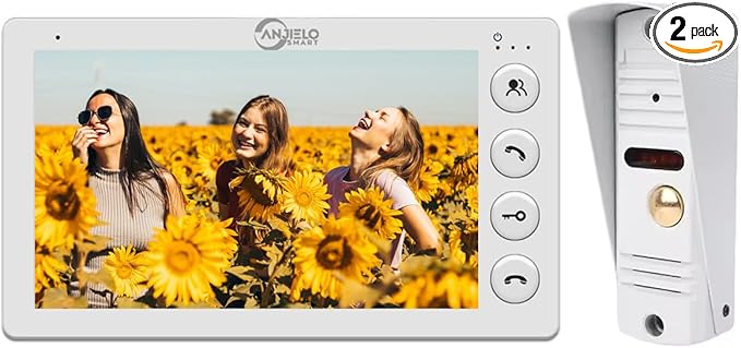 Video Intercom doorbell System,Video doorphone kit, Support 2 Way Audio,One Key Unlock for Home Apartment (1 doorbell + 1 Monitor)