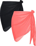 CHICGAL 2 Pieces Women Beach Sarong Bathing Suit Wrap Skirt Sheer Bikini by CHICGAL