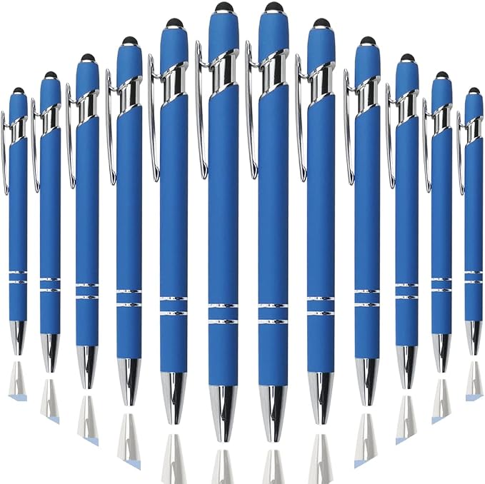 Oddmoal Ballpoint Pen with Stylus Tip, Soft Touch Click Metal Pen, 1.0mm Medium by Oddmoal