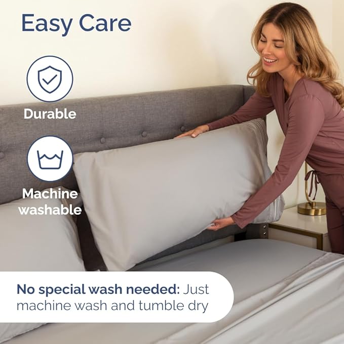 Split Head King Sheets Set - Top Split King Sheets for Adjustable Beds, Easy-Fit Split Head King Mattress - Flex Split Top King Sheets, Easy-Fit, Breathable, Deep Pocket Split King Sheets - Light Grey