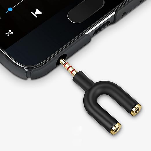 HIEbee 2 in 1 3.5mm Headphone Splitter Adapter (Microphone + Audio) Female to Male&Male to Female Stereo Jack Y Cable Compatible for PS4,PS5,Nintendo Switch,Phone,Laptop(3 in 1 Pack)