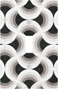 Bvtewkhz Black/White Art Marble 1 Gang Single Toggle Decorative Light Switch Covers Electrical Faceplate Switch Plates for Bathroom Kitchen Home