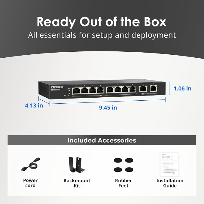 QNAP 10-Port Multi-Gigabit Lite-Managed Network Switch, 2 x 10GbE Base-T & 8 x - Image 7