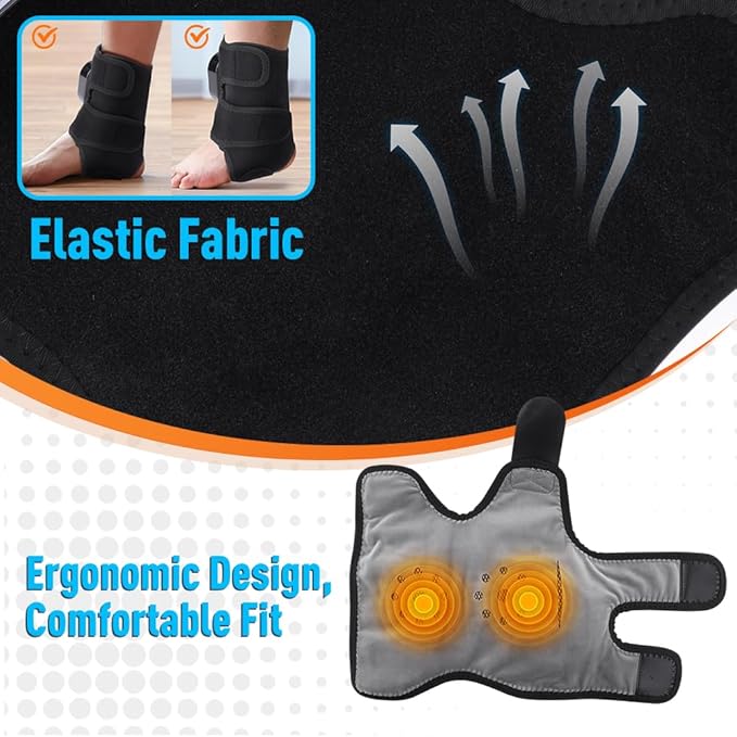 Foot Renew Ankle Massager for Neuropathy, Ankle Heating Pad with Massage Foot Heel Pain Relief, 6 Heat Levels & 3 Vibration Modes