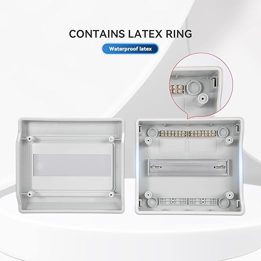 Mollom 12 Way Power Distribution Box with Bus Bars and Din Rail for Miniature Circuit Breaker MCB, Waterproof IP66.Padlock Available for Indoor and Outdoor Use
