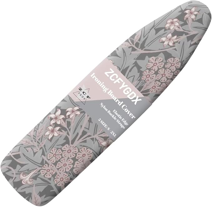 ZCFYGDX William Morris Prints Ironing Board Cover Decor, Resist Scorching & Staining, Easy Install Resistant Elastic Edges,3 Nylon Buckle Fasteners Straps,Relaxing Breathable Ironing Experience XL