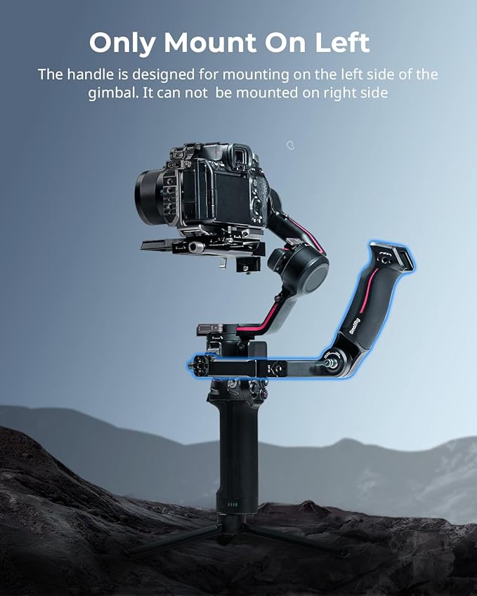 SmallRig Sling Handle Gimbal Handgrip for DJI RS 2 / RSC 2 / RS 3 / RS 3 Pro/RS 3 Mini/RS 4 / RS 4 Pro/RS 4 Mini, Adjustable Gip for Low Angle Shots, w/QD Socket