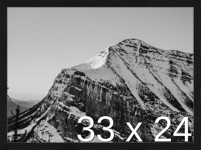 Frame It Easy 33 x 24 Black Grain Wood Frame (Derby)