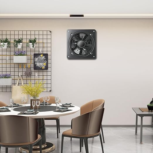 12 Inch Window Exhaust Wall Mounted Ventilation Basement Extractor Industrial Fan 720 CFM High-Speed1460 RPM Industrial Fan for Home Garage Office Commercial Use (12 Inch+Speed Control)