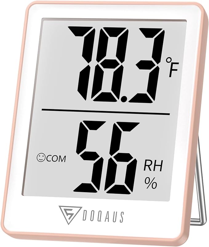 DOQAUS Indoor Thermometer for Home, Room Thermometer Humidity Meter by DOQAUS