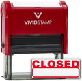 Basic Closed Self Inking Rubber Stamp (Red Ink) - Medium