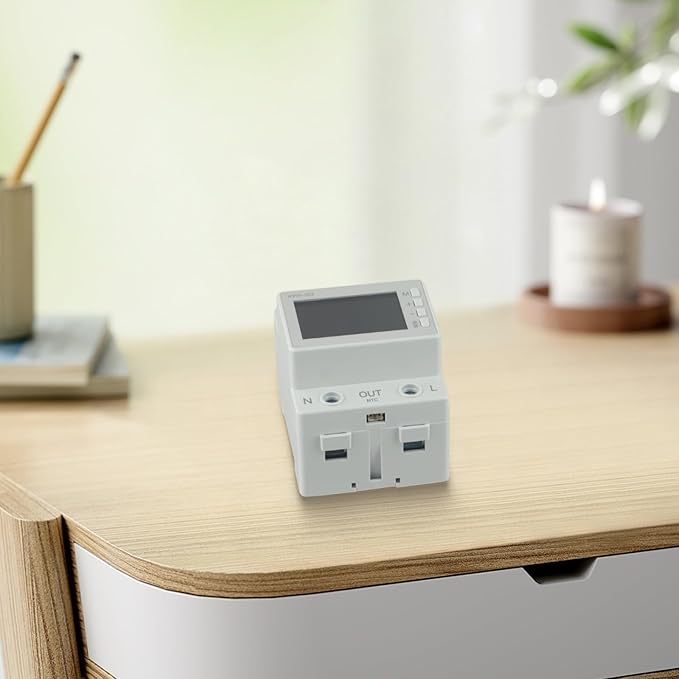 Noteflora LCD Digital Energy Meter With Voltage And Current Monitor, AC170-300V Power Voltmeter For Rail Mount, Compatible With KWS-302WF White(KWS-302)
