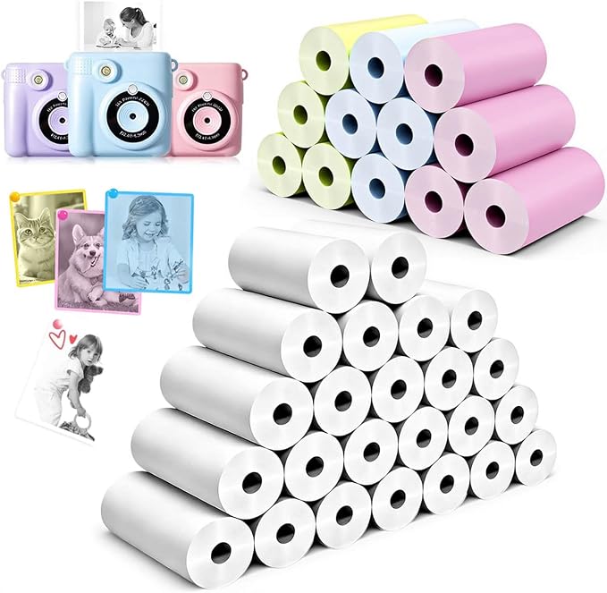 36 Rolls Kids Camera Paper Roll Refill Compatible by Unknown