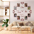 DIY Family Photo Frame Wall Clock Decal by Datesno