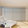 Blindify Motorized Vertical Blinds Compatible with Alexa Google Home, Blackout Sliding Door Shades Smart Vertical Blinds Remote Control Customize, Grey