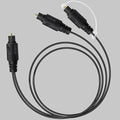 1x2 Digital Audio Splitter Cable, Toslink Digital Fiber Optic Audio Splitter 1 by Bangun