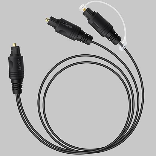 1x2 Digital Audio Splitter Cable, Toslink Digital Fiber Optic Audio Splitter 1 by Bangun