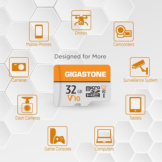 GIGASTONE 32GB Micro SD Card 2-Pack, V10 Video Recording, Surveillance - Image 3