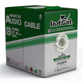 fast Cat. Audio Cable/Speaker Wire 500ft Pull Box- PVC Jacket - UL Listed & (CMR-CL3R-FT4) Rated in-Wall Use - 100% Oxygen-Free Pure Bare Copper (OFC) - (16AWG 4C (26) MidFlex, White)