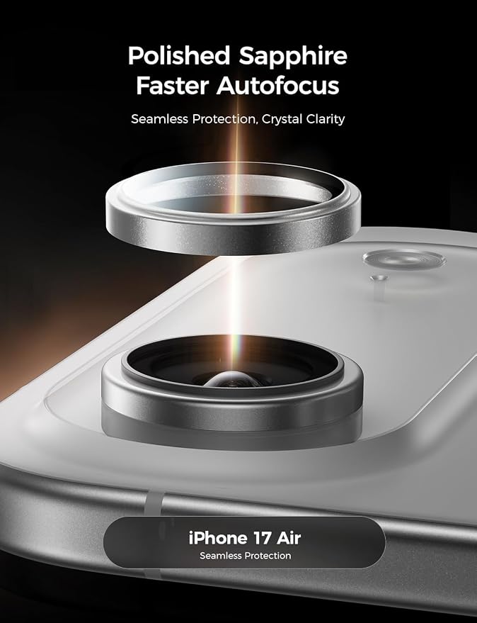 MAGIC JOHN for iPhone Air Camera Lens Protector 9H Aerospace Tempered Glass - Image 5