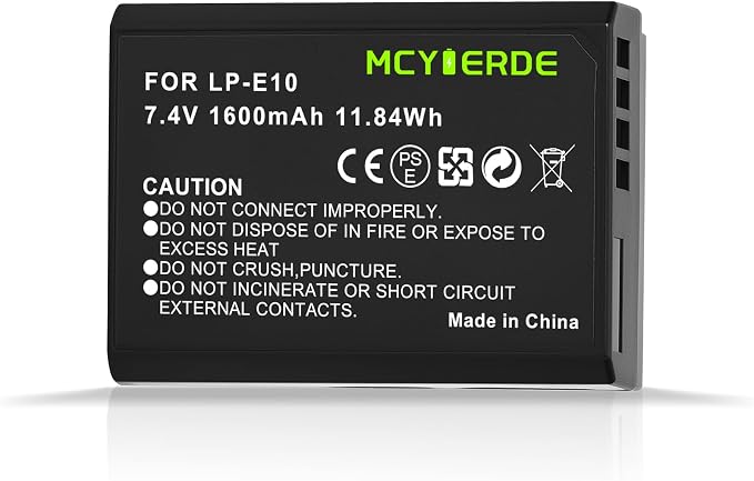 LP-E10 Replacement Battery Compatible by MCYIERDE