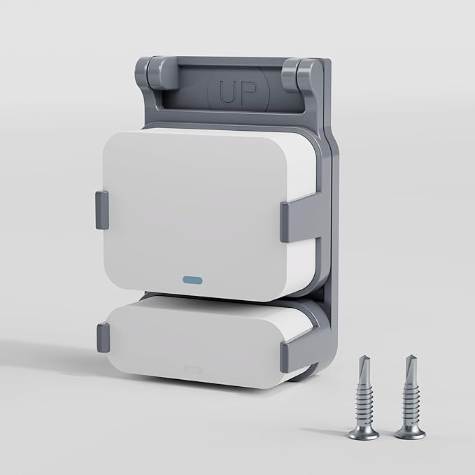 Garage Door Bracket for SimpliSafe Alarm Contact Sensor | Secure Mount with Quick-Snap Clip & Screws | Easy Install Accessory (Sensor Not Included)