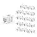 VCE UL Listed 25-Pack RJ45 CAT6 Keystone Coupler Female to Female Insert Coupler by VCE