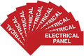 All Quality Basic Electrical Panel Sign - Fire Regulation Safety Compliance Sign -Red - Small (10 Pack)