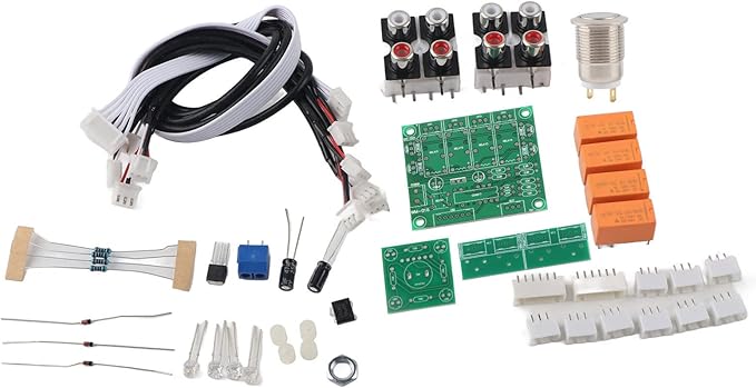 Switching Relay Audio Input Audio Input Switch Module, 4 Way AudioSwitch Board Switch Module,4 Way AudioSwitch Board Kit,Audio Input Switch Relay Module DIY Switching Board 4
