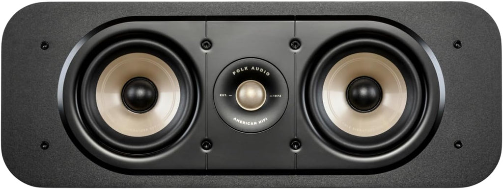 Polk Signature Elite ES30 Center Channel Speaker, Home Theater Speakers, Hi-Res Audio Certified, Dolby Atmos & DTS:X Compatible, 1" Tweeter & Two 5.25" Woofers, Dual Power Port Bass, Stunning Black