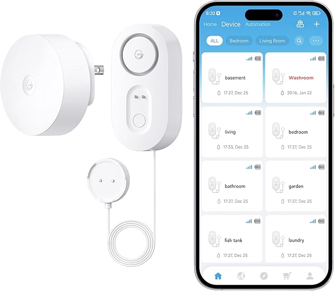 GoveeLife Upgraded Smart Water Leak Detector 1s by GoveeLife