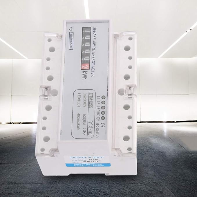 Energy Consumption Digital Electric Power Meter 3 Phase KWh Meter Smart Class 1 Power Measurement Device 220/380V 20-80A Rail Type Installation