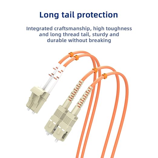 Multimode Duplex OM1 Fiber Patch Cable LC/UPC to SC/UPC 1.5M/4.9FT Fiber Optic - Image 5