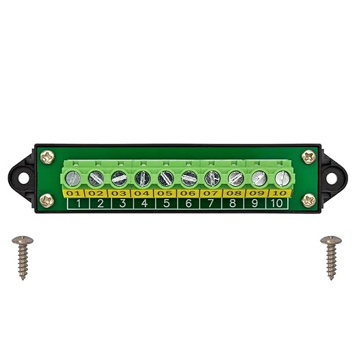 30Amp 300V 1x10 Position Terminal Block Distribution Module. OONO D-1661GP