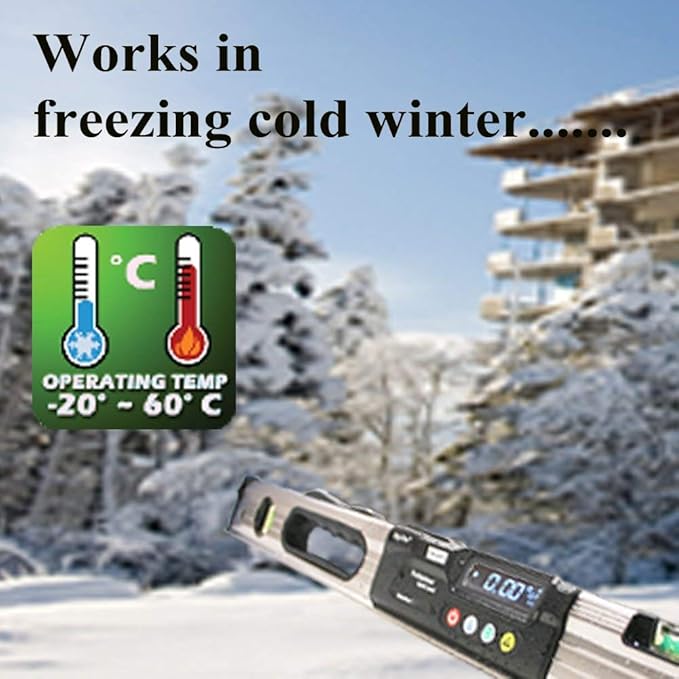 DigiPas DWL680PRO WATERPROOF IP65 Digital Electronic Level, 0.05°, BRIGHT LED display, 24-inch length