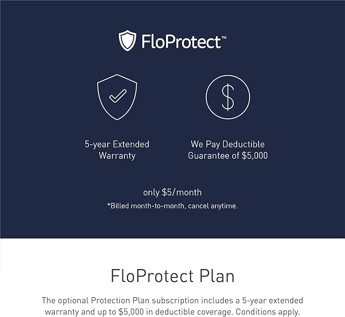Moen Flo Smart Water Monitor and Automatic Shutoff Sensor, Wi-Fi Water Leak Detector for 3/4-Inch Diameter Pipe, 900-001