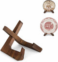 ANBOXIT Bowl Stands for Display, 3.5 Inch Plate Holder, Wooden Easel Frame Holder, Display Stand for Large Deep Platters and Dishes, 3.5" H x 4.8" W x 4" D (For Bowls under 2.5" in Depth)