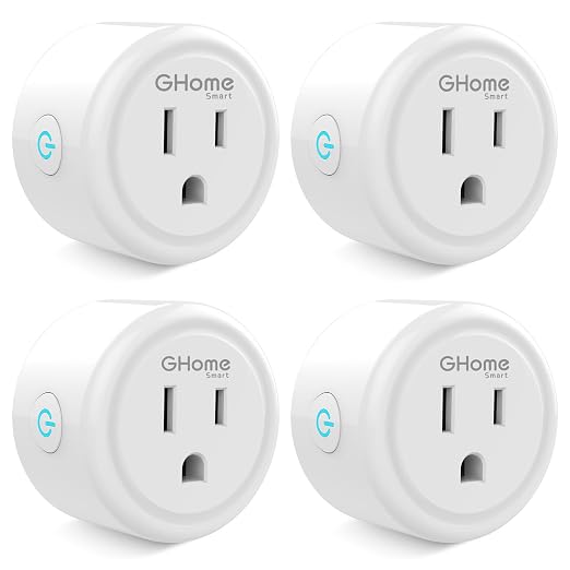 GHome Smart Plug Mini, WiFi Smart Outlet Plug Works by GhomeSmart