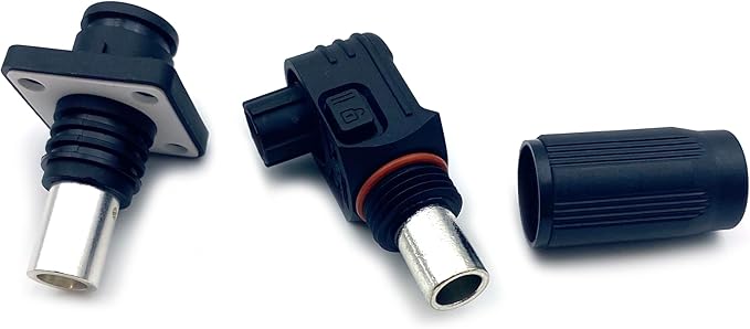 1 Set Battery Energy Storage Connector, 450A High Current Connectors Quick Plug Terminal Black Right Angle Plug and Socket IP67 Waterproof Power Adapter Crimping 185mm² Wiring (1500V)