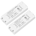EMITEVER Triac Dimmable Driver,2 Packs 50W Power Supply,AC 120V to DC 24V Transformer,Compatible with Lutron and Leviton Dimmers,for LED Lighting,Class 2,ETL Certified