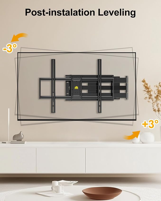 FORGING MOUNT Long Arm Full Motion TV Wall Mount for Most 42-100" TVs Holds 176 lbs, 41.75" Long Extension Corner TV Mount Heavy Duty Swivel/Tilt, Max VESA 800x600mm, Filts16”,18”,24” Studs