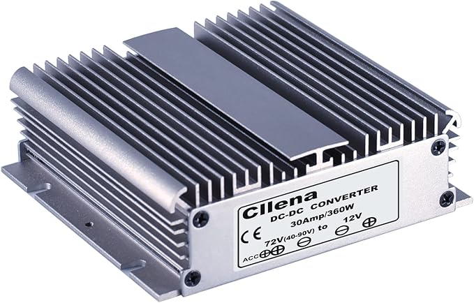 Cllena DC 40V-90V to 12V Converter Voltage Regulator Reducer 48V 60V 72V Step Down to 12V 30A 360W Converter Waterproof Buck Transformer Power Supply for Golf Cart Club Car LED Light