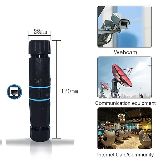 IP68 Waterproof RJ45 Coupler, Shielded Pure Copper Waterproof Ethernet Coupler - Image 6