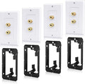 4 Pack Speaker Wall Plate with Low Voltage Mounting Bracket for Banana Plug 1.0 Speaker Home Theater