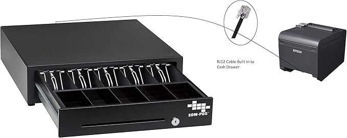 POS Hardware Bundle for Square - Cash Drawer, Thermal Receipt Printer, Barcode Scanner [Compatible with Square Stand and Square Register]